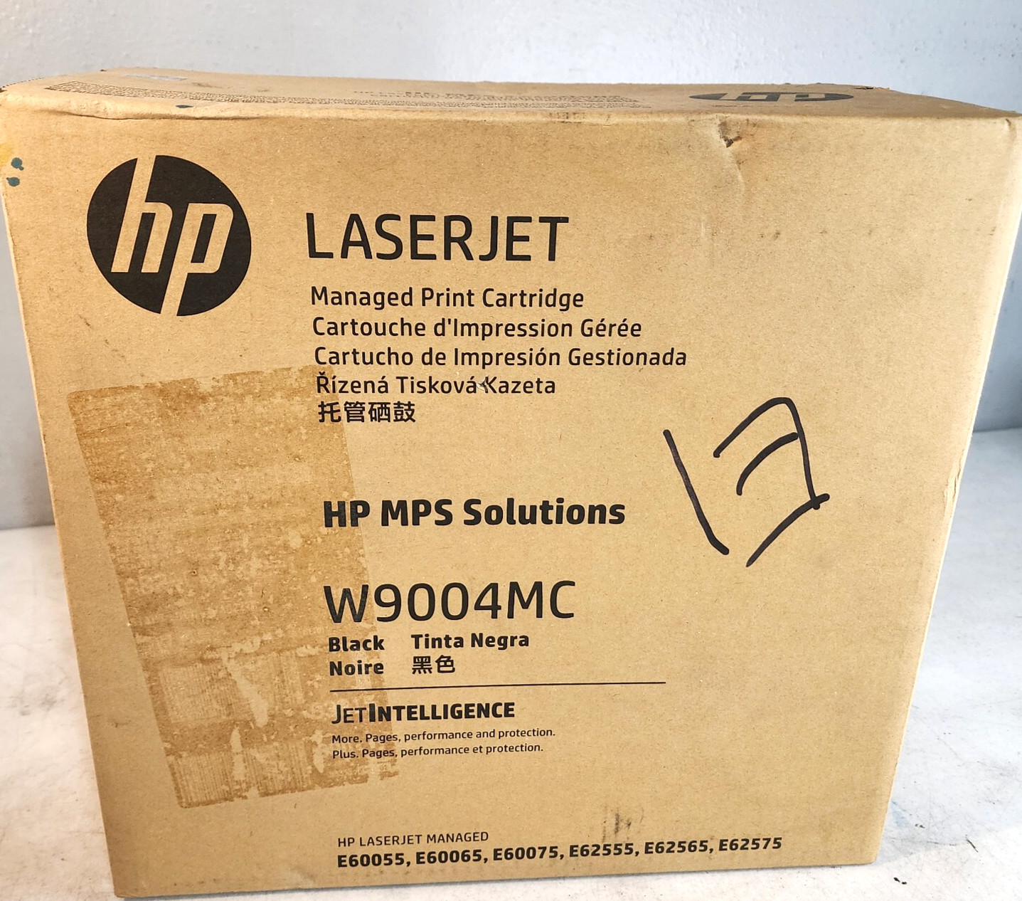HP W9004MC Black Toner Cartridge LaserJet E60055 E62575 Genuine New Sealed Box