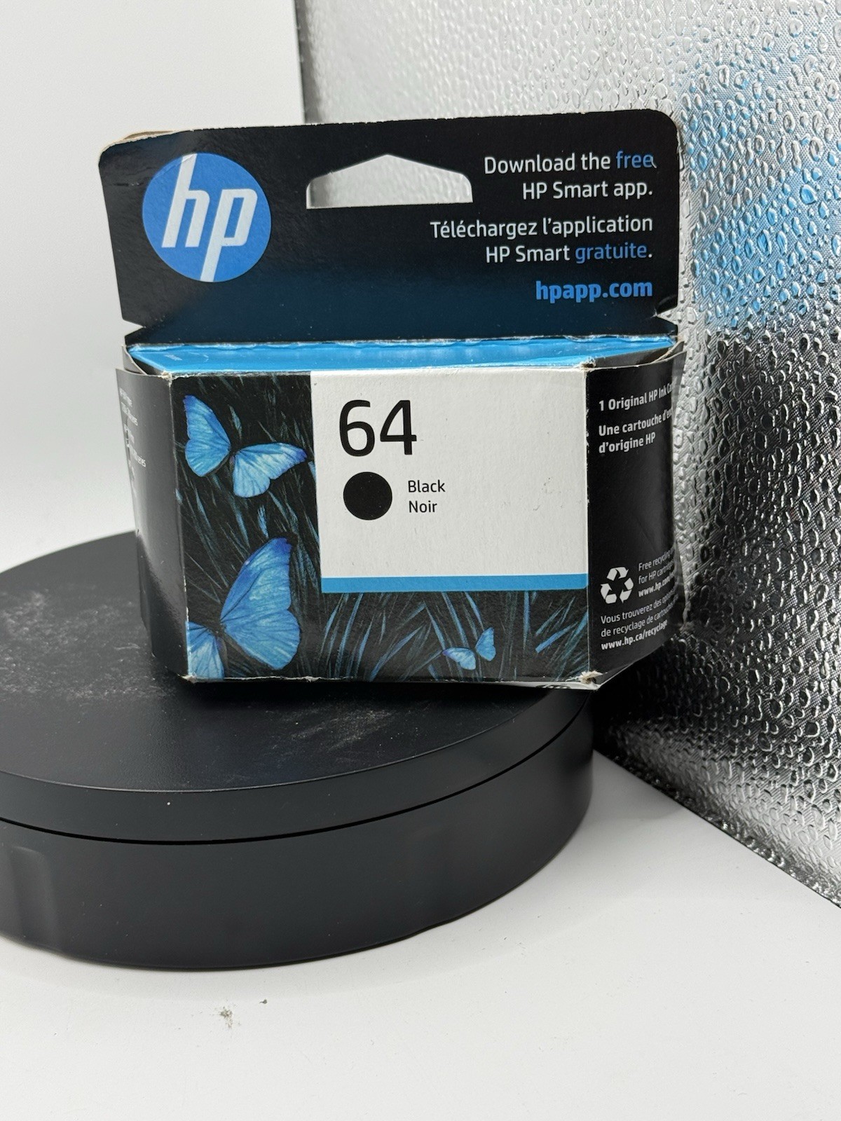 HP 64 Black Original Ink Cartridge, ~200 pages, N9J90AN#140