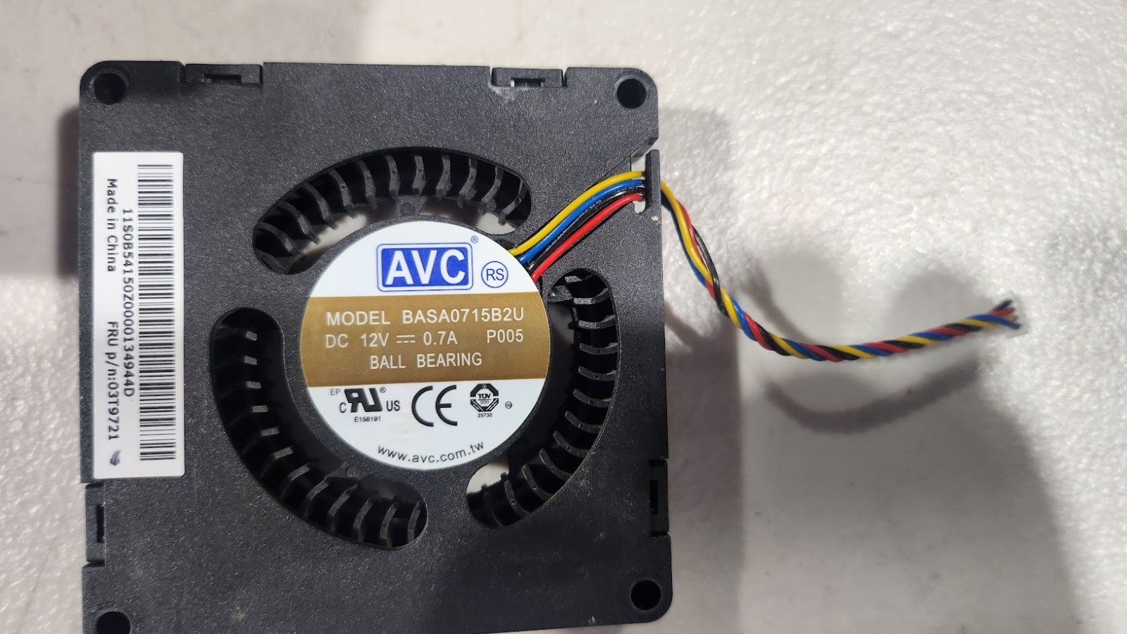 Lenovo Tiny M92p 3T9721 4 pin 12V ASA0715B2U cooling fan