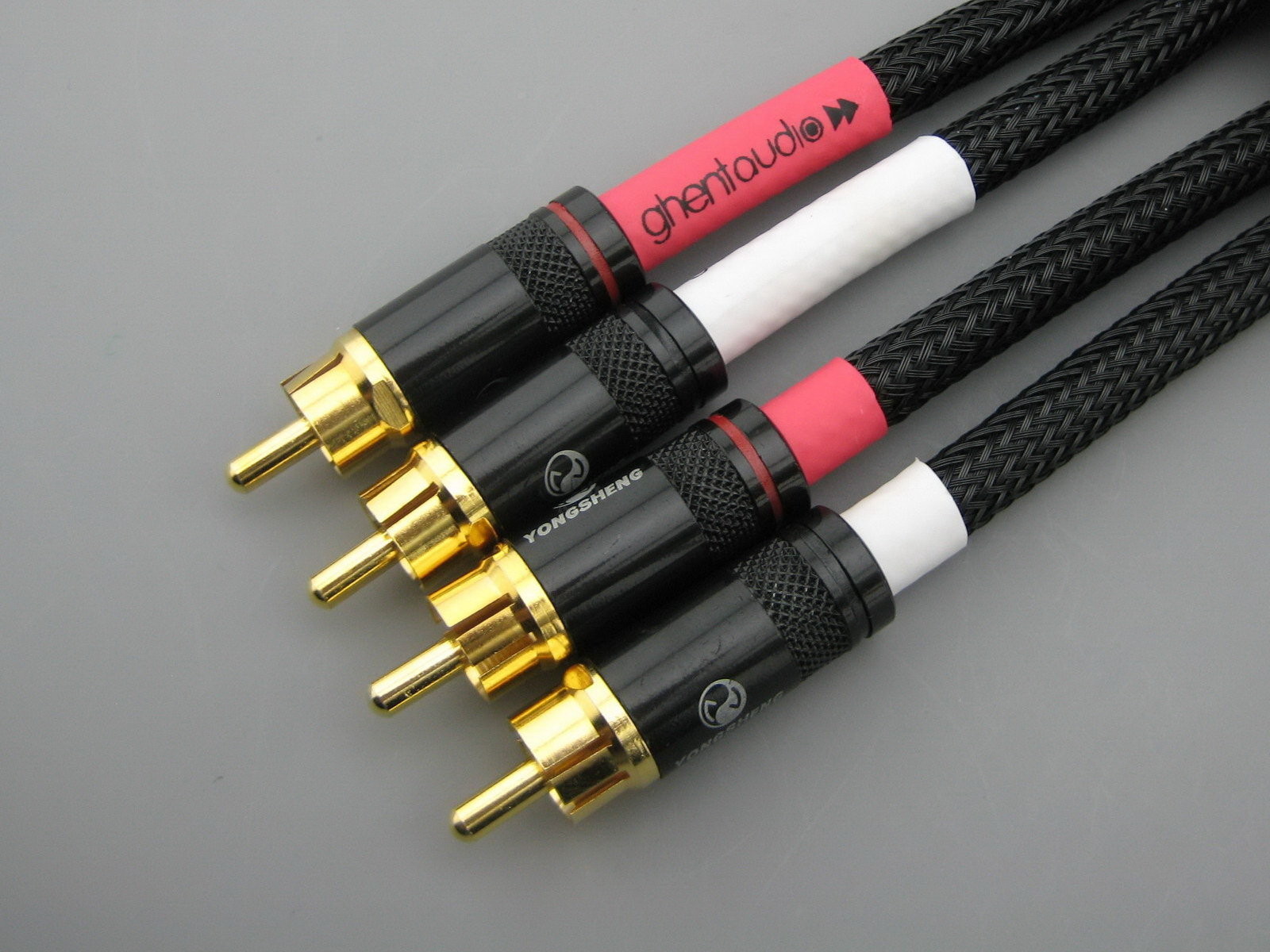 A09(0.5m 1.5ft)—Pair(2pcs) Canare L-4E6S RCA Audio Cable Thin-plate Plug