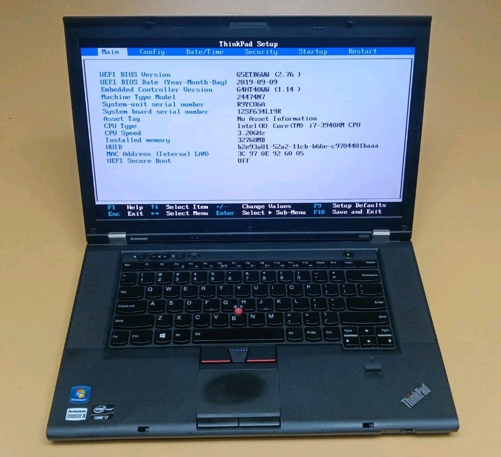 ThinkPad W530 Intel i7-3940XM | Nvidia K2000M | 32GB RAM | 240GB SSD *READ DESC*