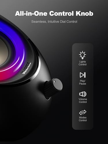 2.1 Computer Speakers Subwoofer 80W Bluetooth 5.4 RGB Desktop PC Adapter