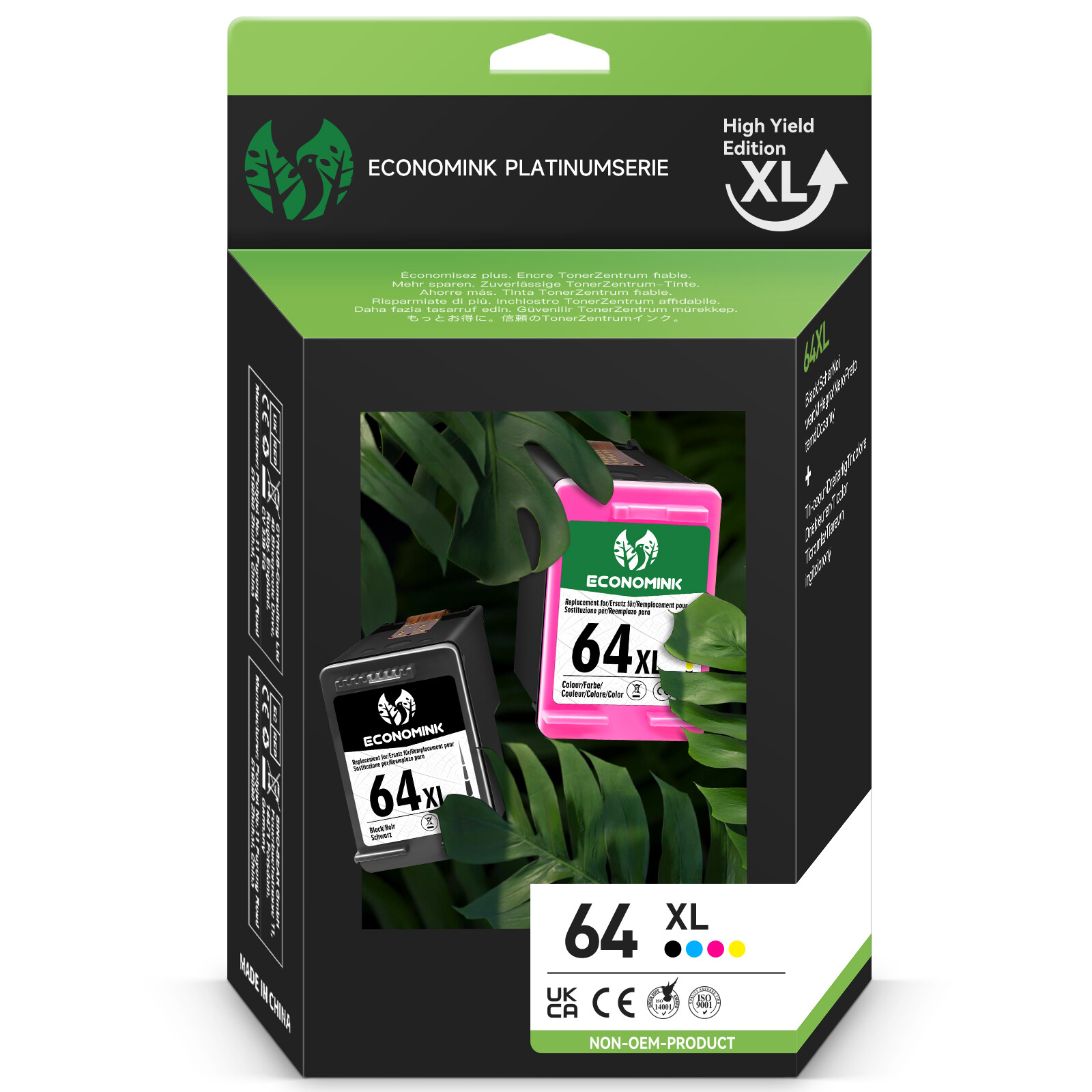 64-XL Black Color Ink Cartridge 64XL for HP Envy Photo 7155 7855 7858 6255 6252