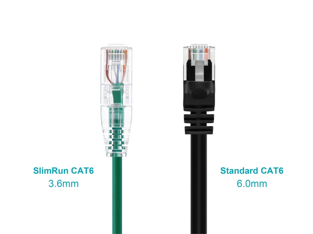 Monoprice Cat6 Ethernet Patch Cable – 1 feet – Green | Snagless RJ45 Stranded