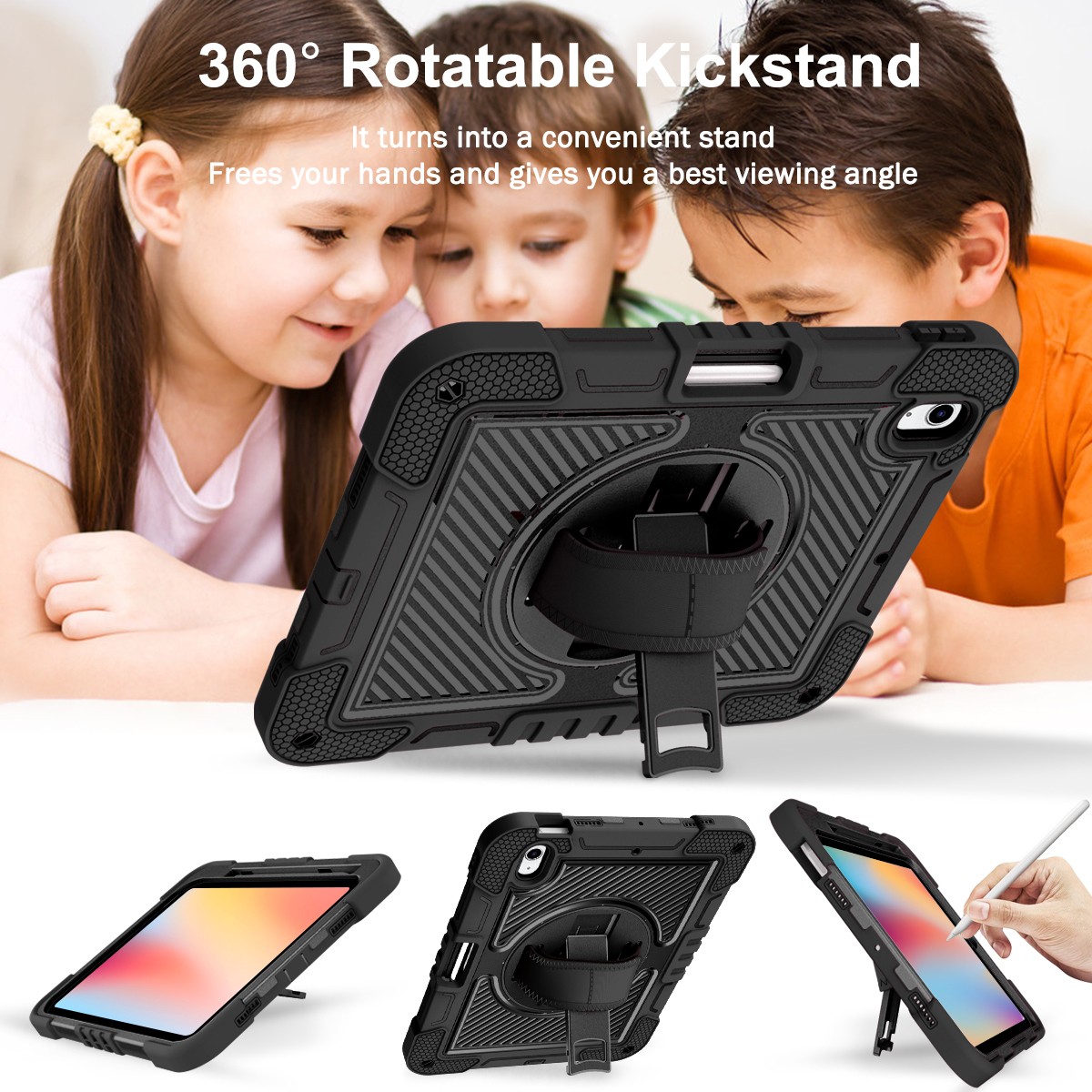 Heavy Duty Shockproof Stand Case Cover For iPad 9th/8th/7th/6th/5th Generation