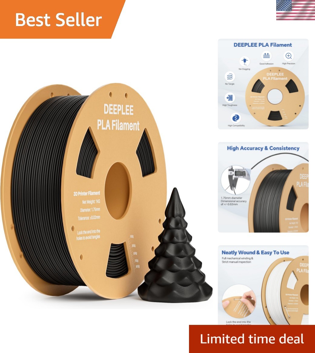 PLA 1.75mm 3D Printer Filament, Dimensional Accuracy +/- 0.02mm, Neatly Wound…