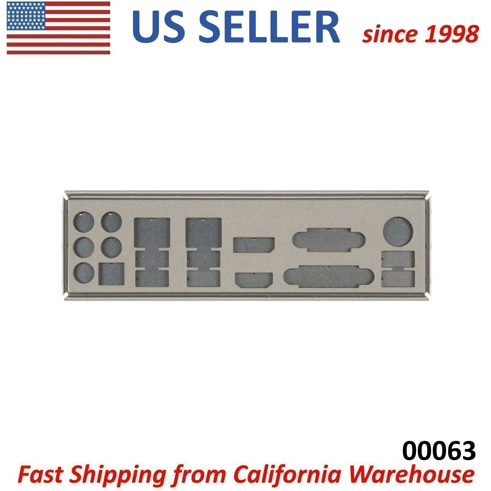 IO Shield Server for SuperMicro MCP-260-00063-1N X10SLQ-L X11SSQ Motherboard 2U+