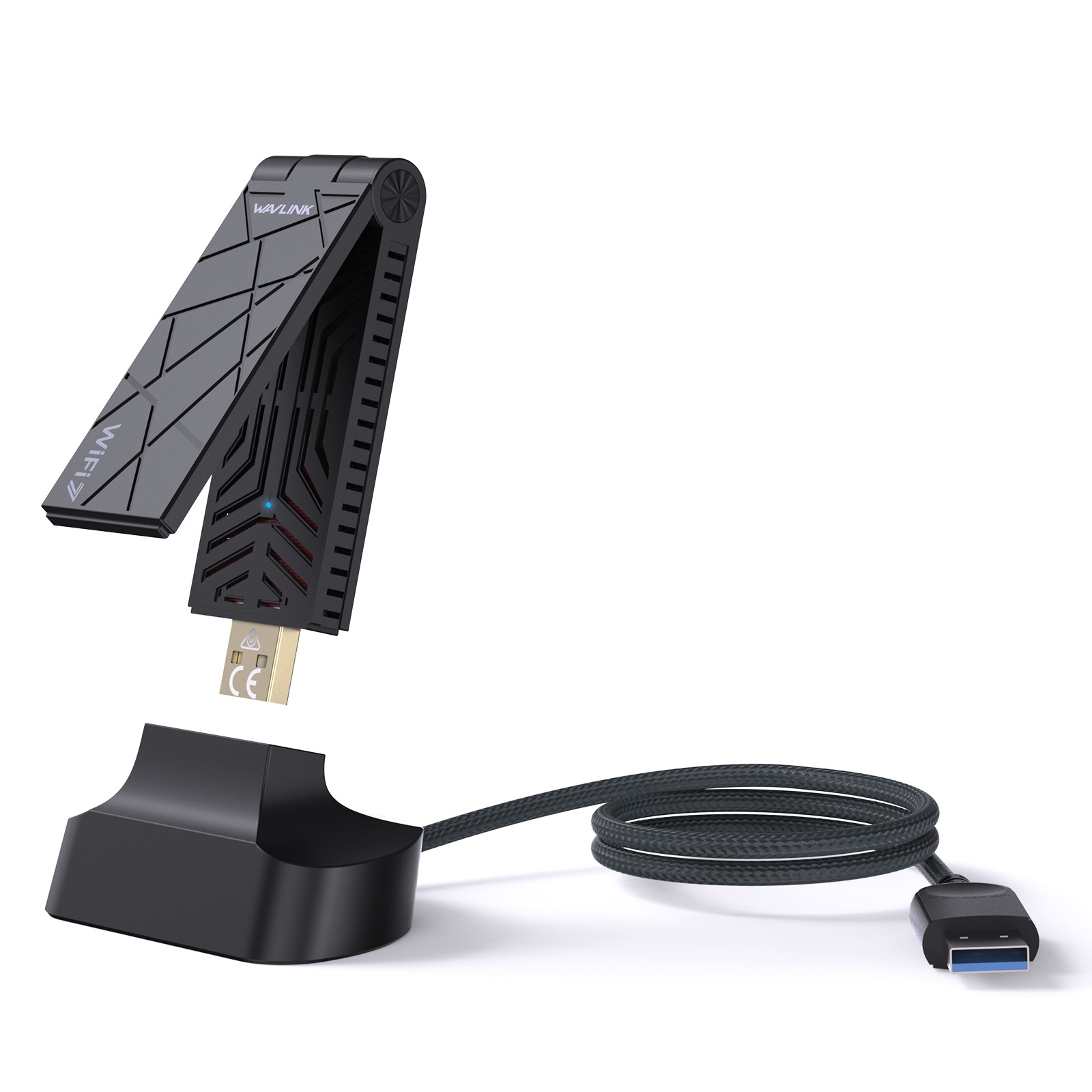 Wi-Fi 7 BE6500 Tri-Band USB 3.0 Wireless Adapter for Desktop PC Up to 6452Mbps