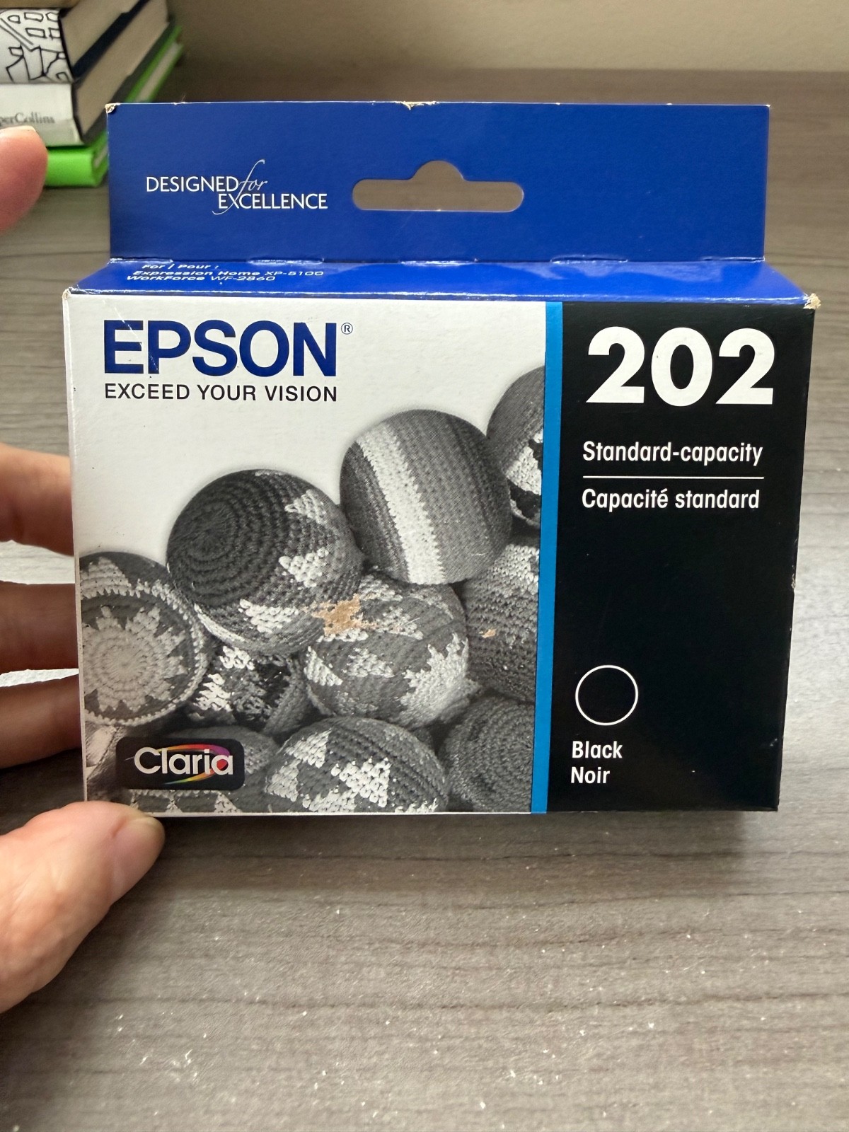 Epson 202 Black Ink Cartridge – Std Capacity – Exp 11/2027 – New Sealed