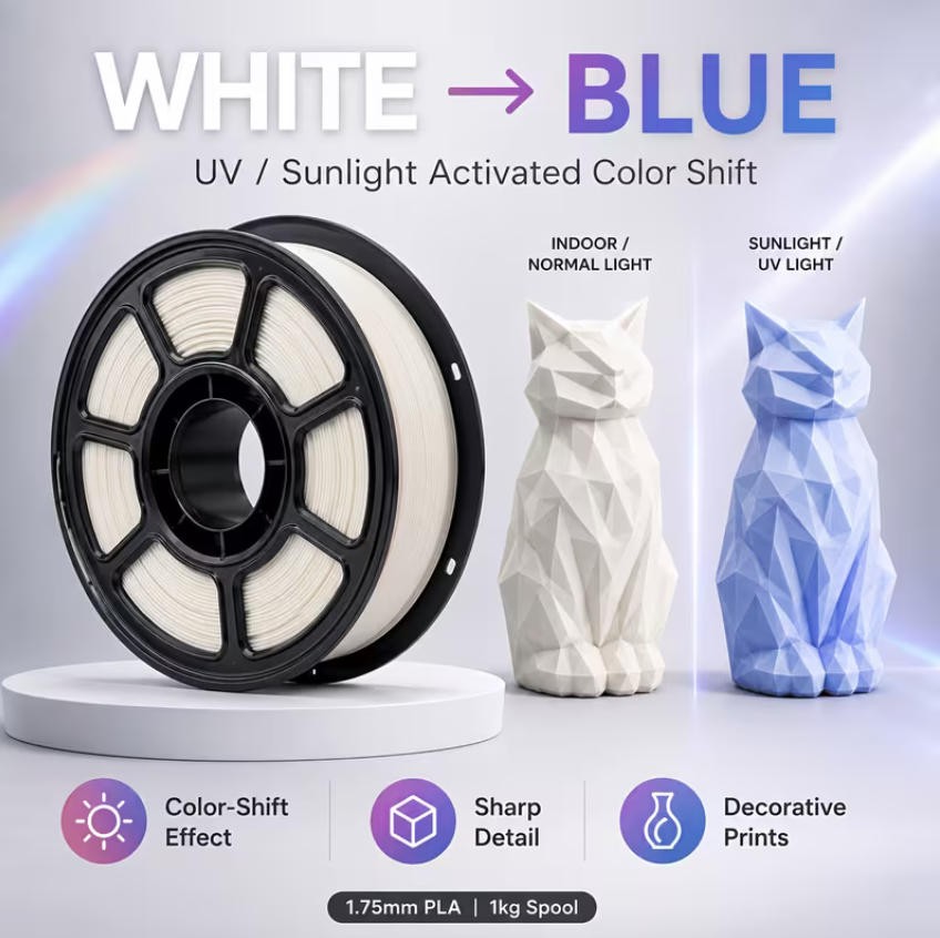 Upgraded Hyper 40-300mm/s PLA/PETG/Silk 3D Filament 1KG 1.75mm Filament LOT