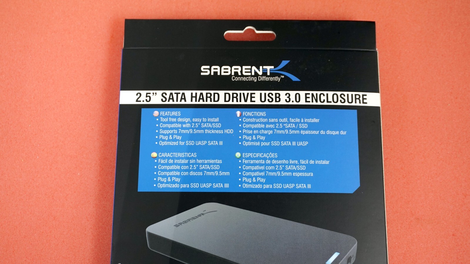 Sabrent 2.5″ SATA/SSD USB 3.0 Tool-Free External Hard Drive Enclosure EC-UASP
