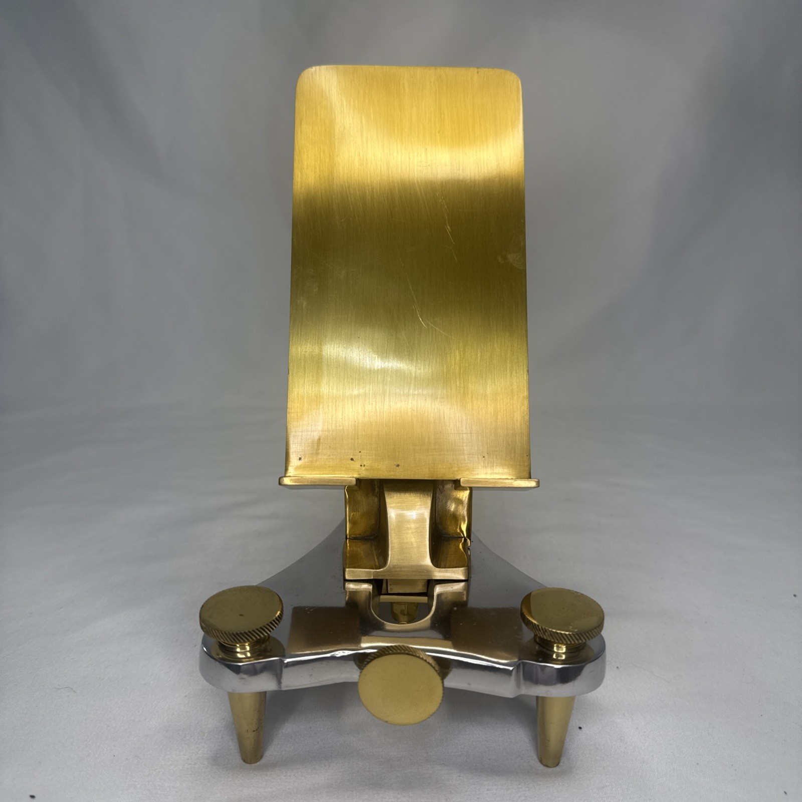 Pendulux Geneva Luxury Tablet Phone Stand Heavy Polished Brass & Aluminum
