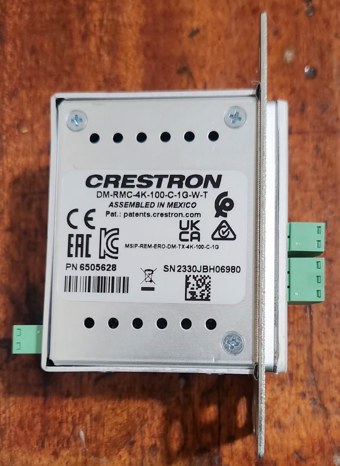 Crestron DM-RMC-4K-100-C-1G-W-T Wall Plate 4K DigitalMedia 8G+