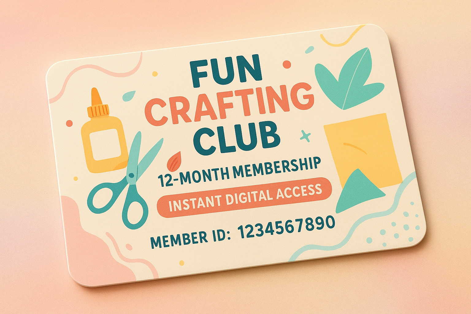 🎨 Unlock 12 Months of Creative Fun with Fun Crafting Club for Kids – 1 yr. Card