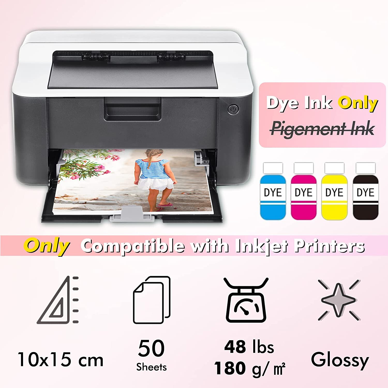 400 Sh Koala Premium Inkjet Photo Paper 4 X 6 Glossy 48lb for HP Canon Printers