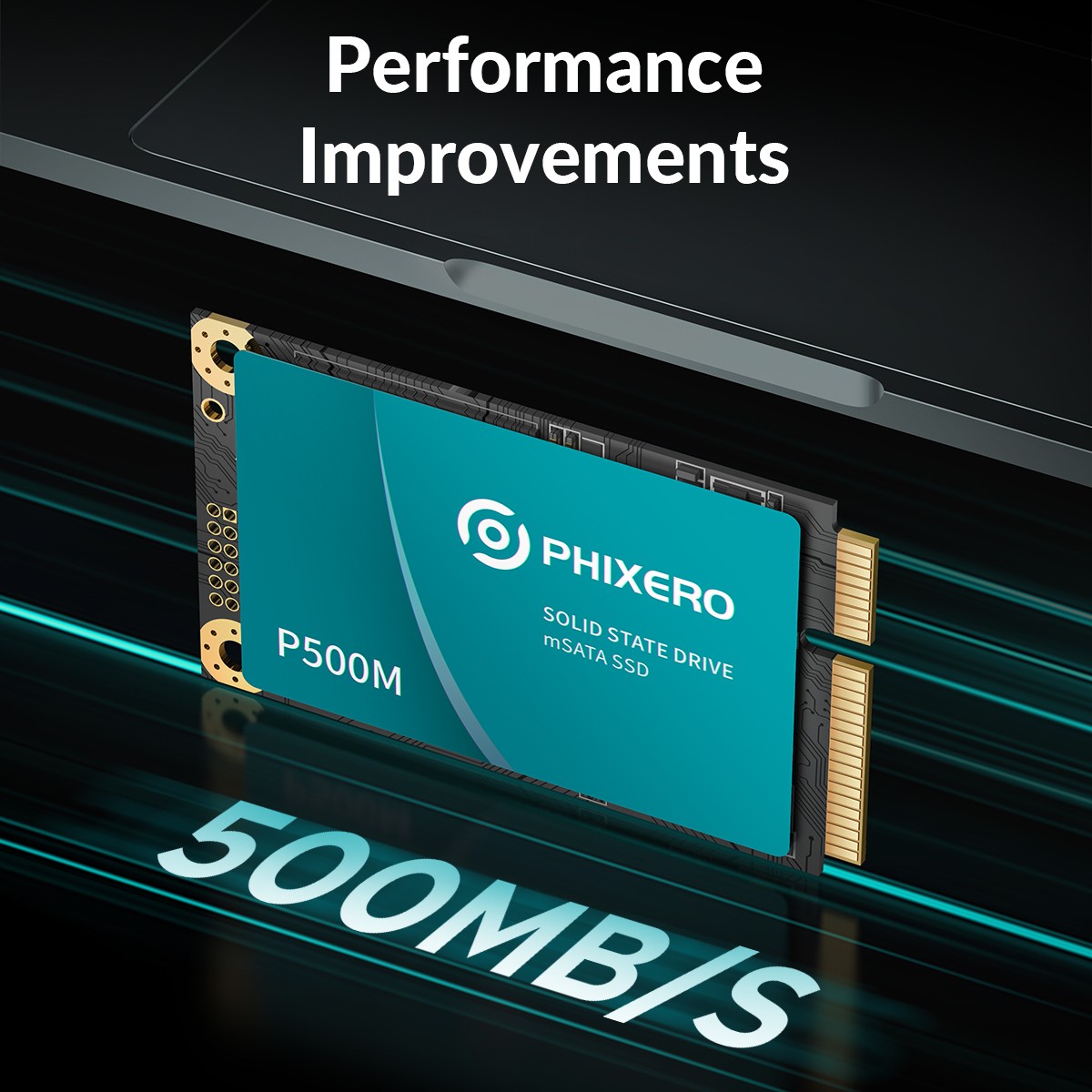 PHIXERO SATA III SSD Internal Solid State Drive 6Gbps 3D NAND 500MB/S For Laptop