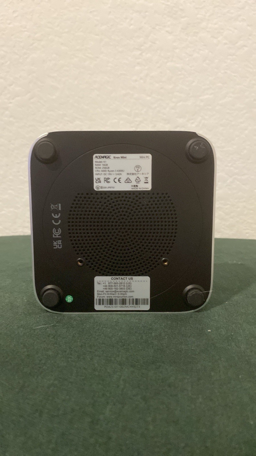 ACEMAGIC Kron Mini K1 Mini PC Ryzen 3 16GB RAM 256GB SSD Wi-Fi BT HDMI Silver