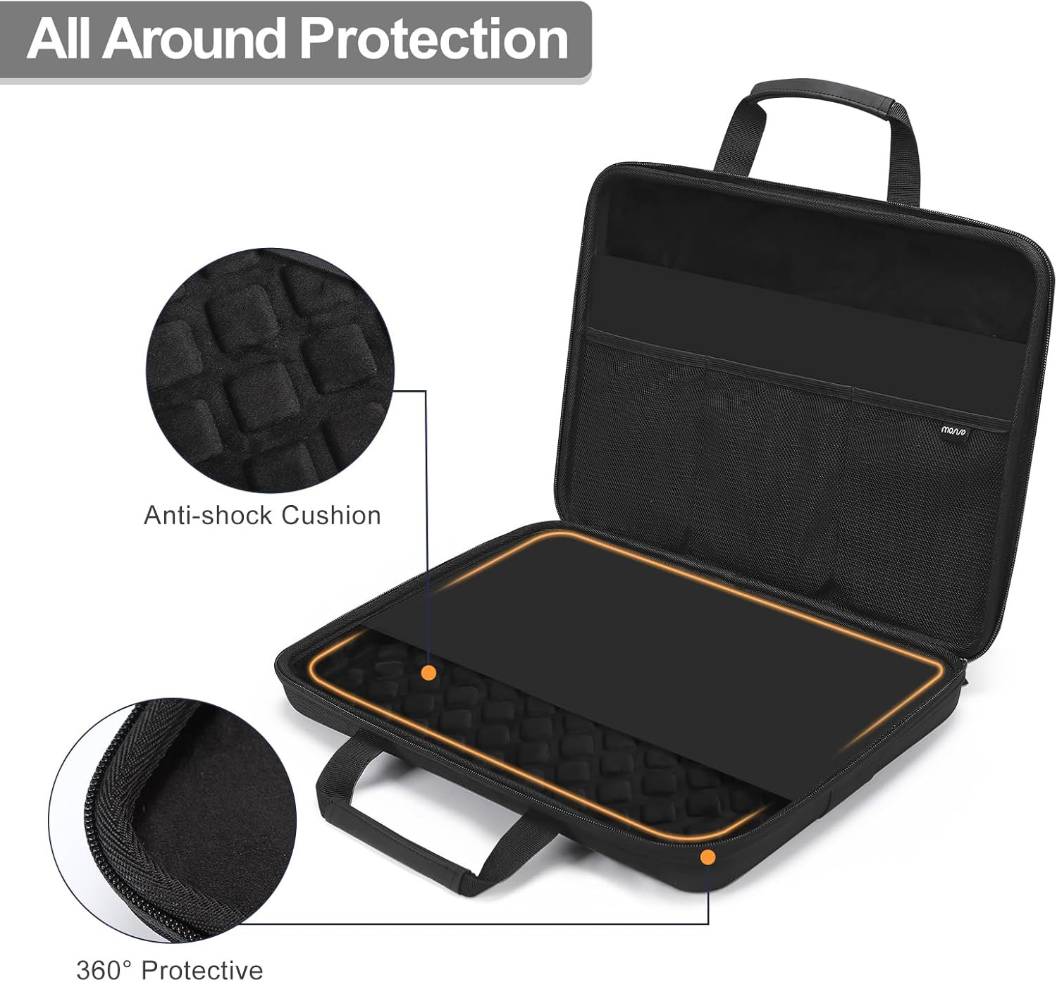 15.6-16 Inch Laptop Hard Case, 15 Inch Shockproof Waterproof Laptop Case Hard Sh