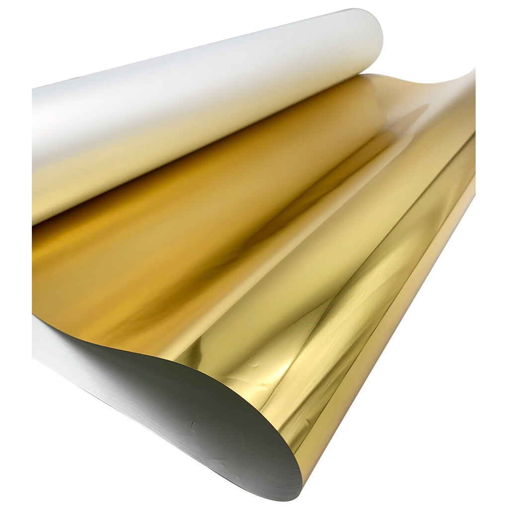 CALCA 13in x 16.4ft DTF Gold / Silver Foil Film Roll Cold Peel 2.95in Core
