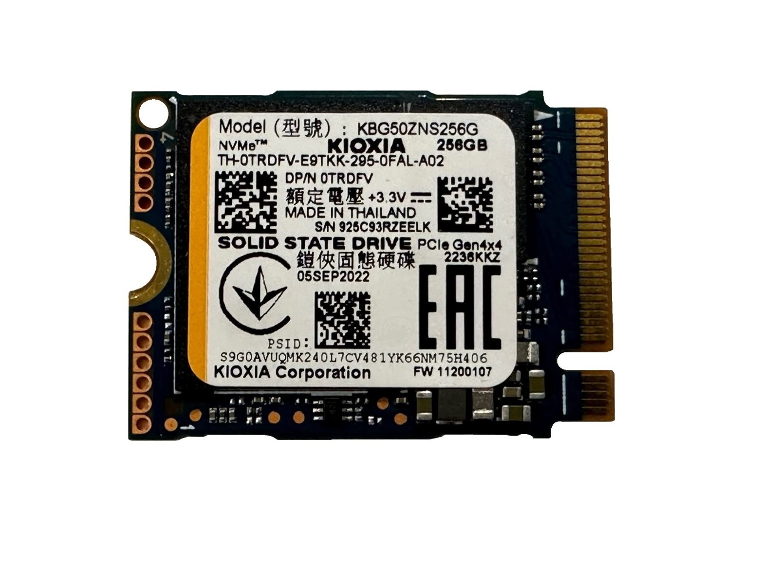 256 GB NVMe M.2 30mm SSD, Misc Brands and Models, Tested and Cleaned