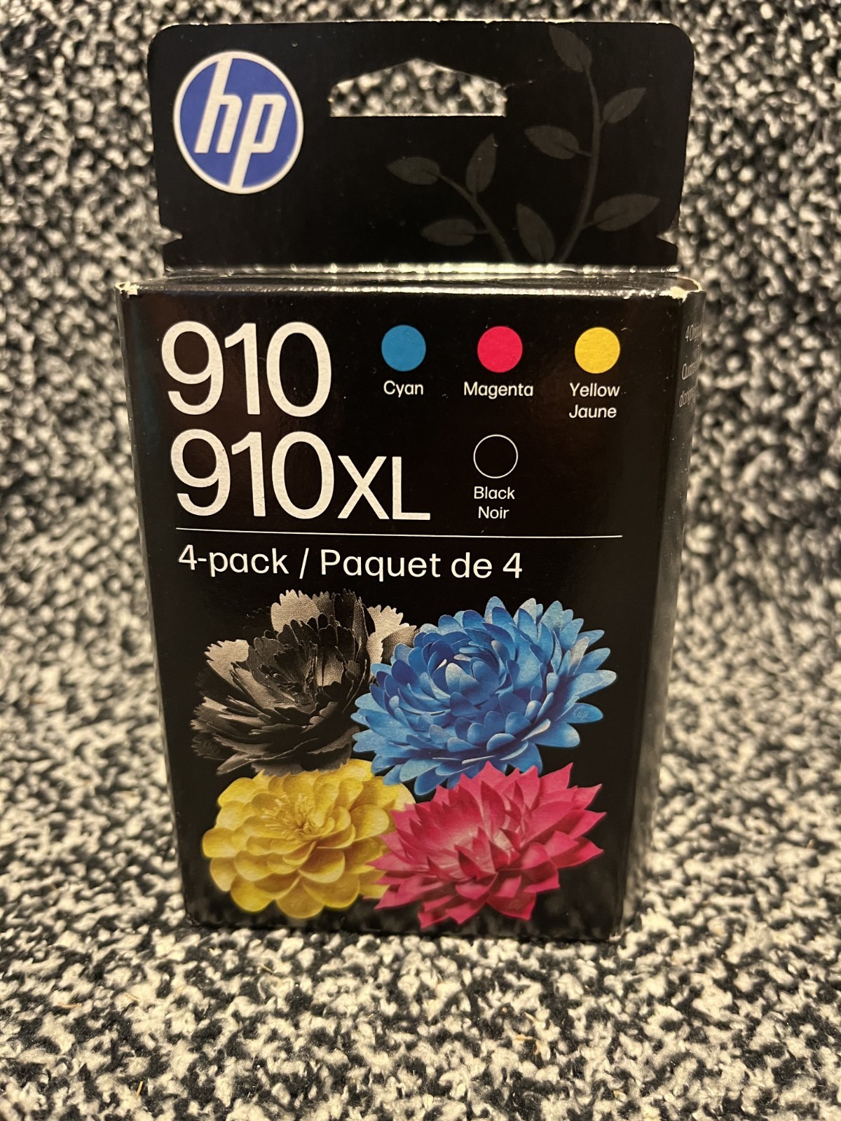 HP 3JB41AN 910 CMY & 910XL Black Ink Cartridge 4-Pack High Yield Date: July 2027
