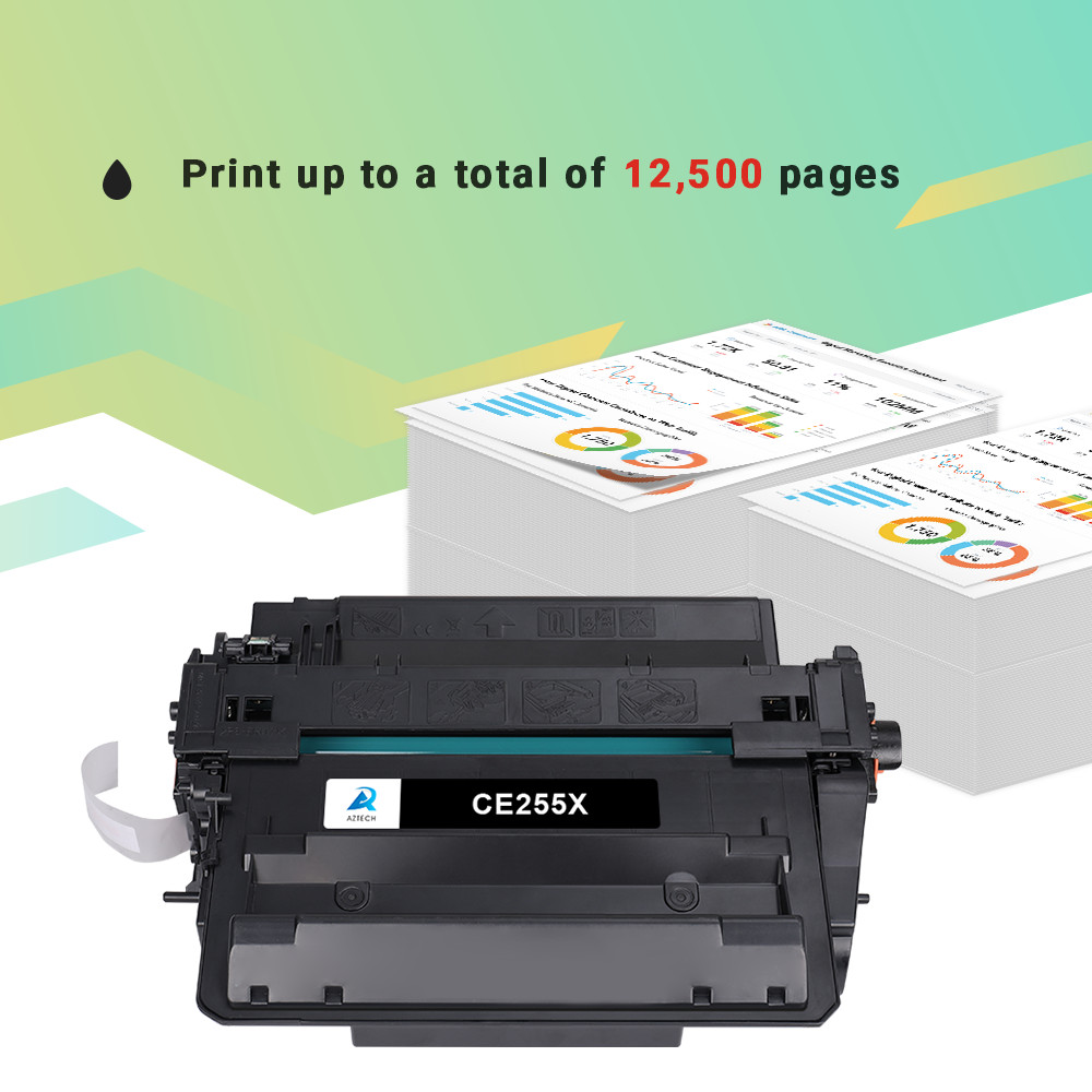 10PK CE255X 55X Toner Compatible With HP Laserjet MFP M525F M525C P3011 P3015X