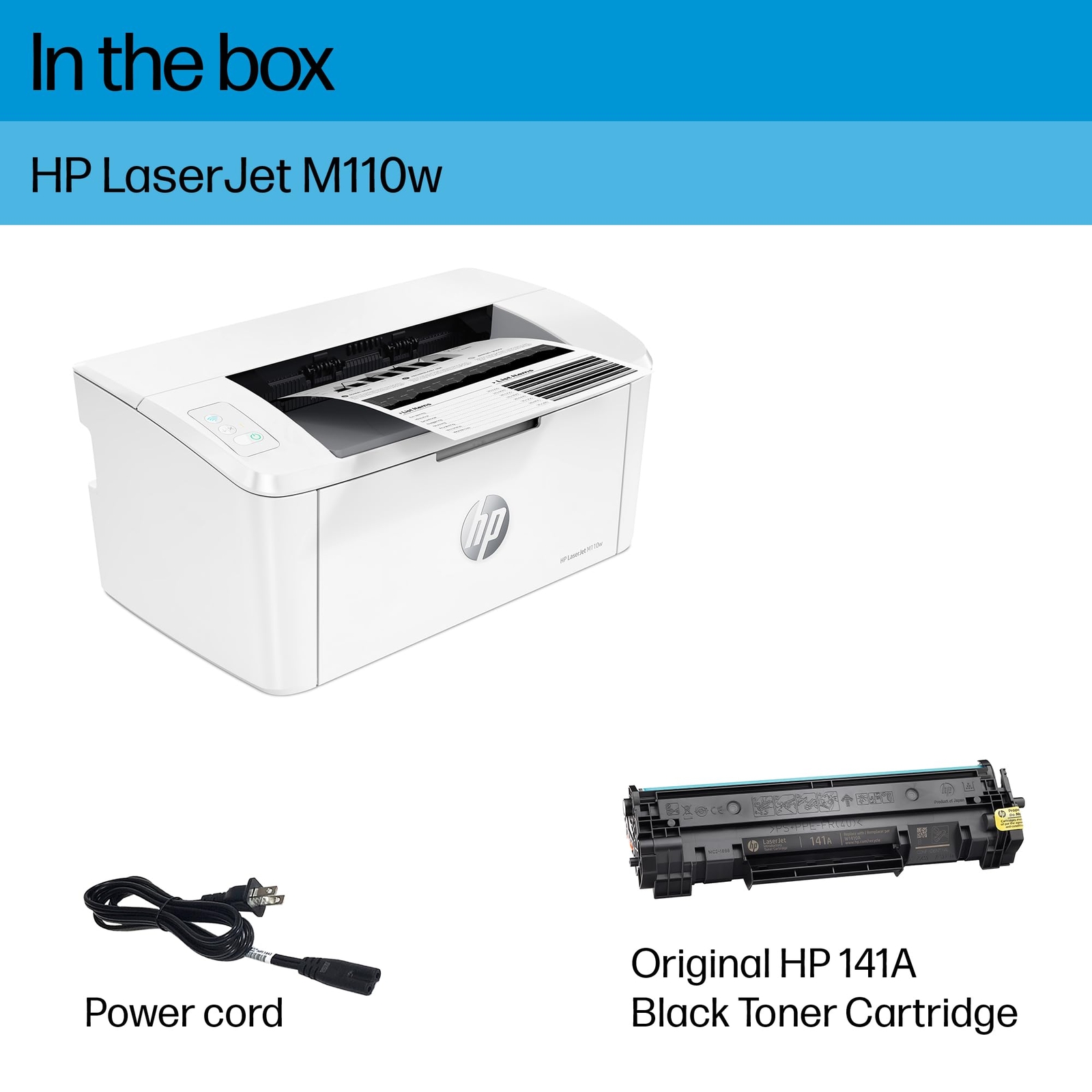 HP LaserJet M110w Wireless Black & White Printer