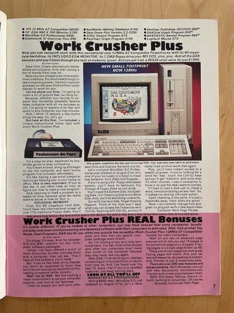 Vintage DAK Industries Sales Catalog Early Winter 1989 Computers Electronics