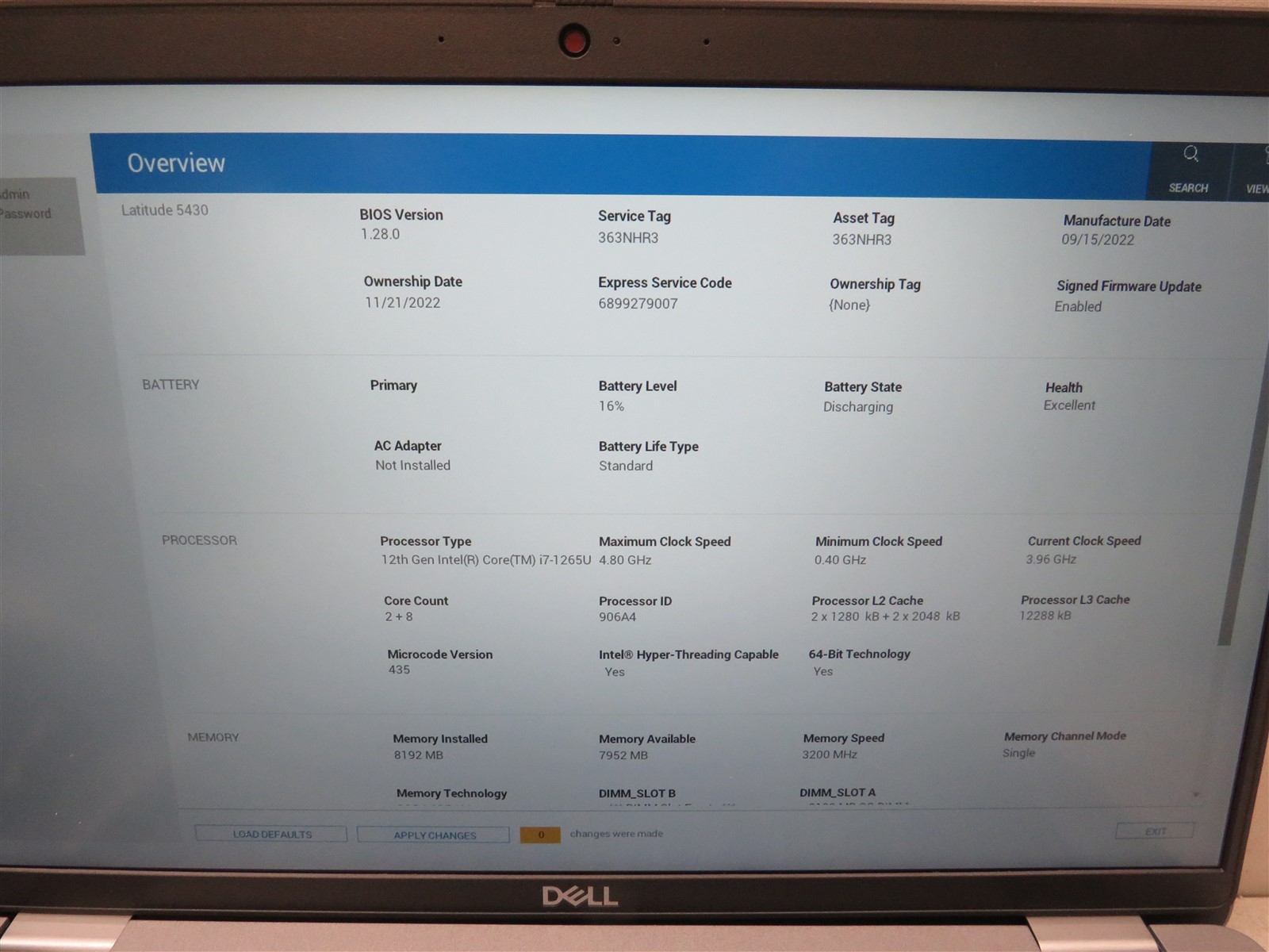 Dell Latitude 5430 Laptop Intel i5-1245U@4.4GHz 8GB RAM – AC #9