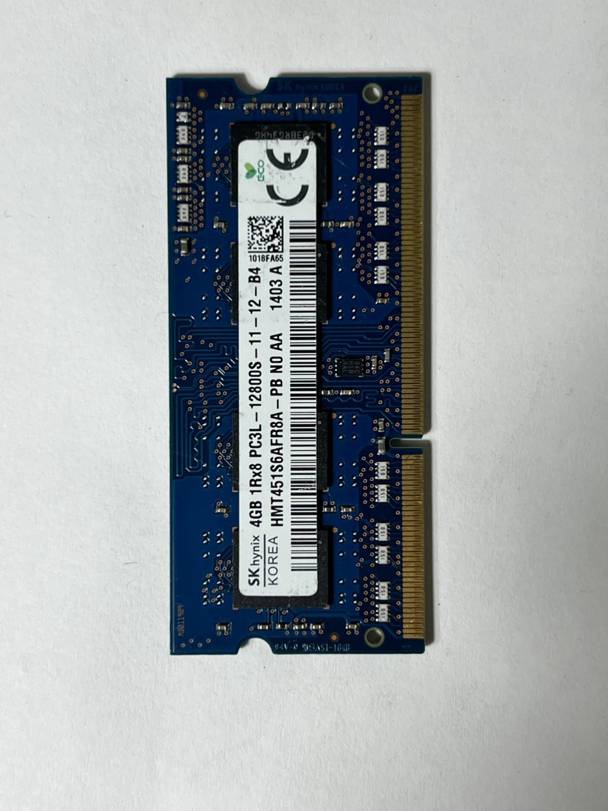 SK Hynix 4GB DDR3 RAM 1Rx8 PC3L-12800S Laptop Memory HMT451S6BFR8A-PB Sodimm 204