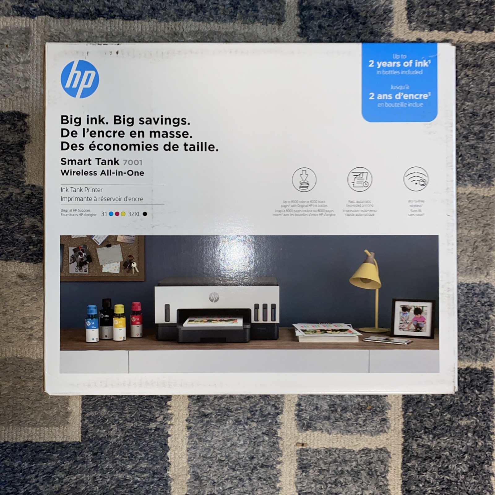 Brand New HP Smart Tank 7001 All-in-One InkJet Printer – 2 Year Ink Included