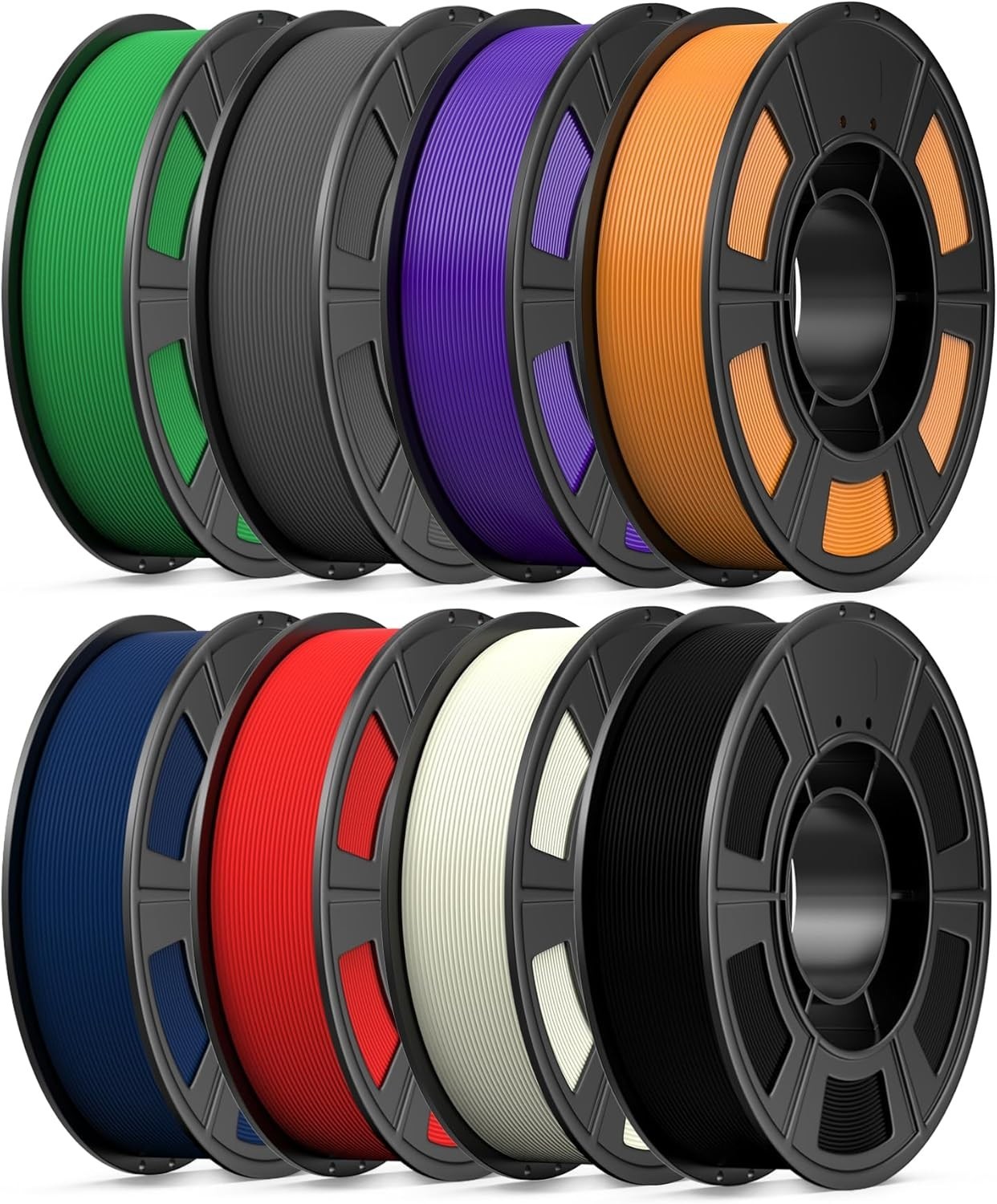 8 Color Bundle Elite PLA+ 3D Printer Filament, Multicolor PLA+ 1.75mm, Individua