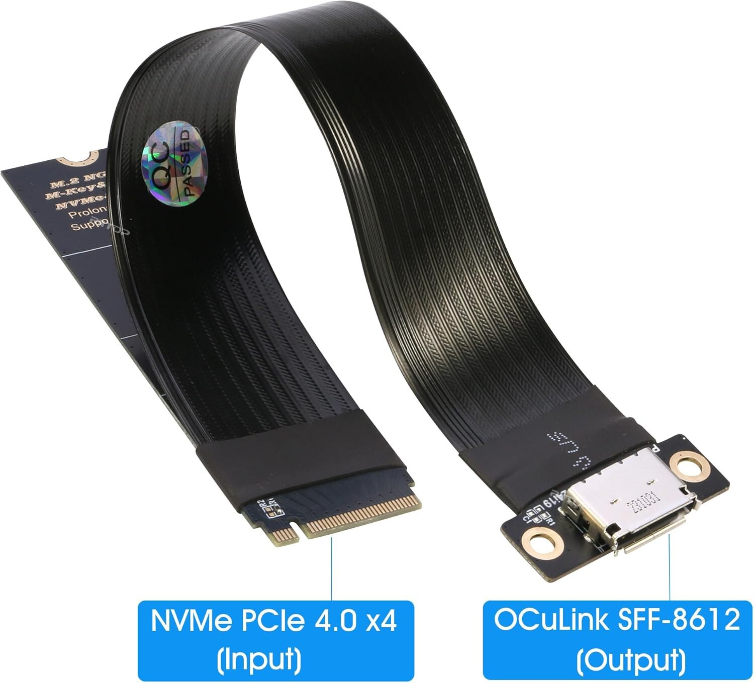 M.2 NVMe to OCuLink SFF-8612 Extender Adapter Cable 15cm for eGPU and SSD