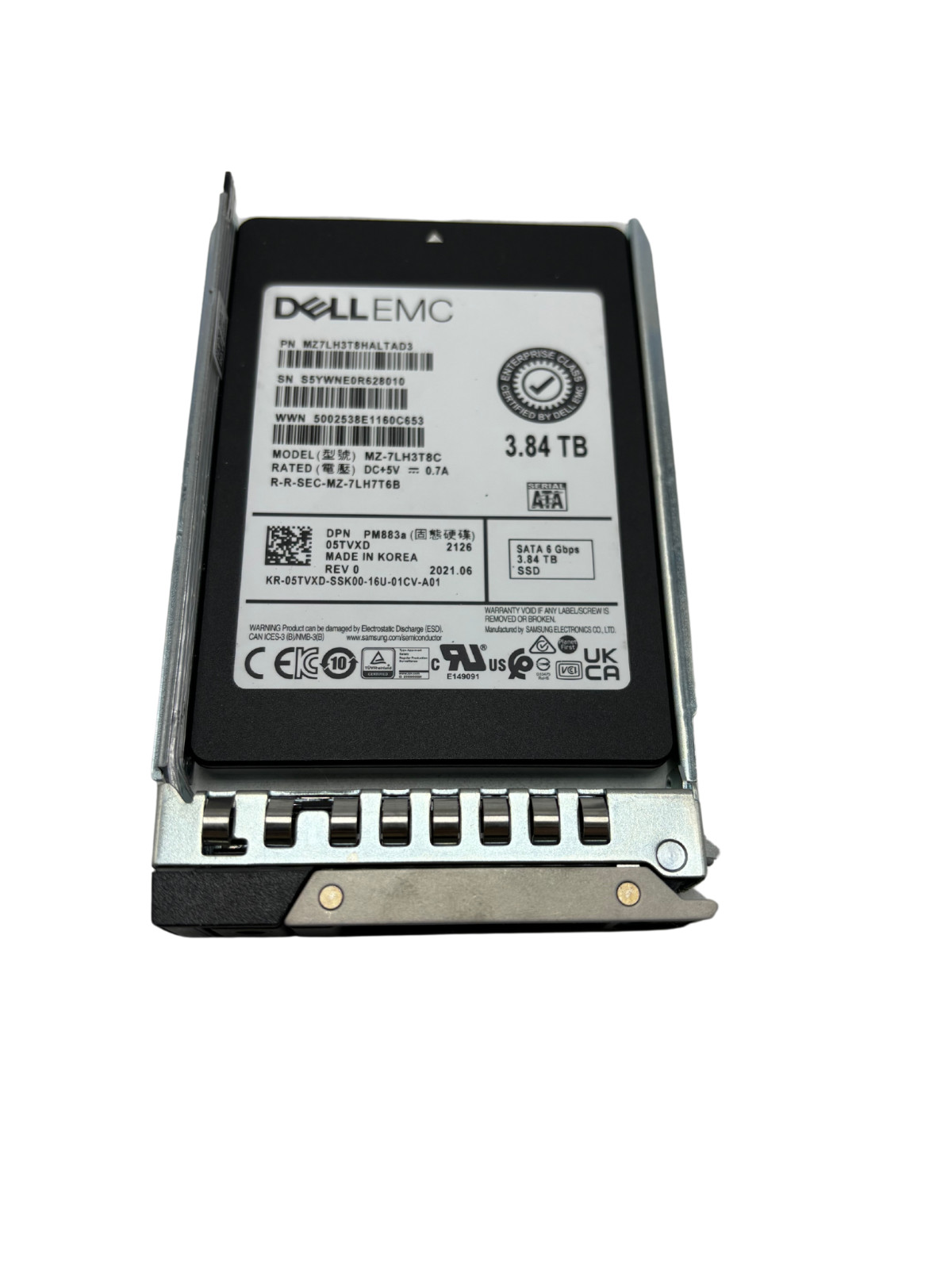 Dell 5TVXD 3.84TB 6G SATA RI 2.5 SSD MZ-7LH3T8C”