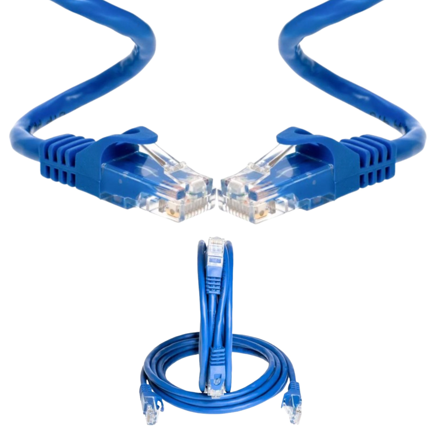 50FT 75FT 100FT 200FT CAT5E CAT5 RJ45 ETHERNET LAN NETWORK CABLE BLUE PS3 XBOX