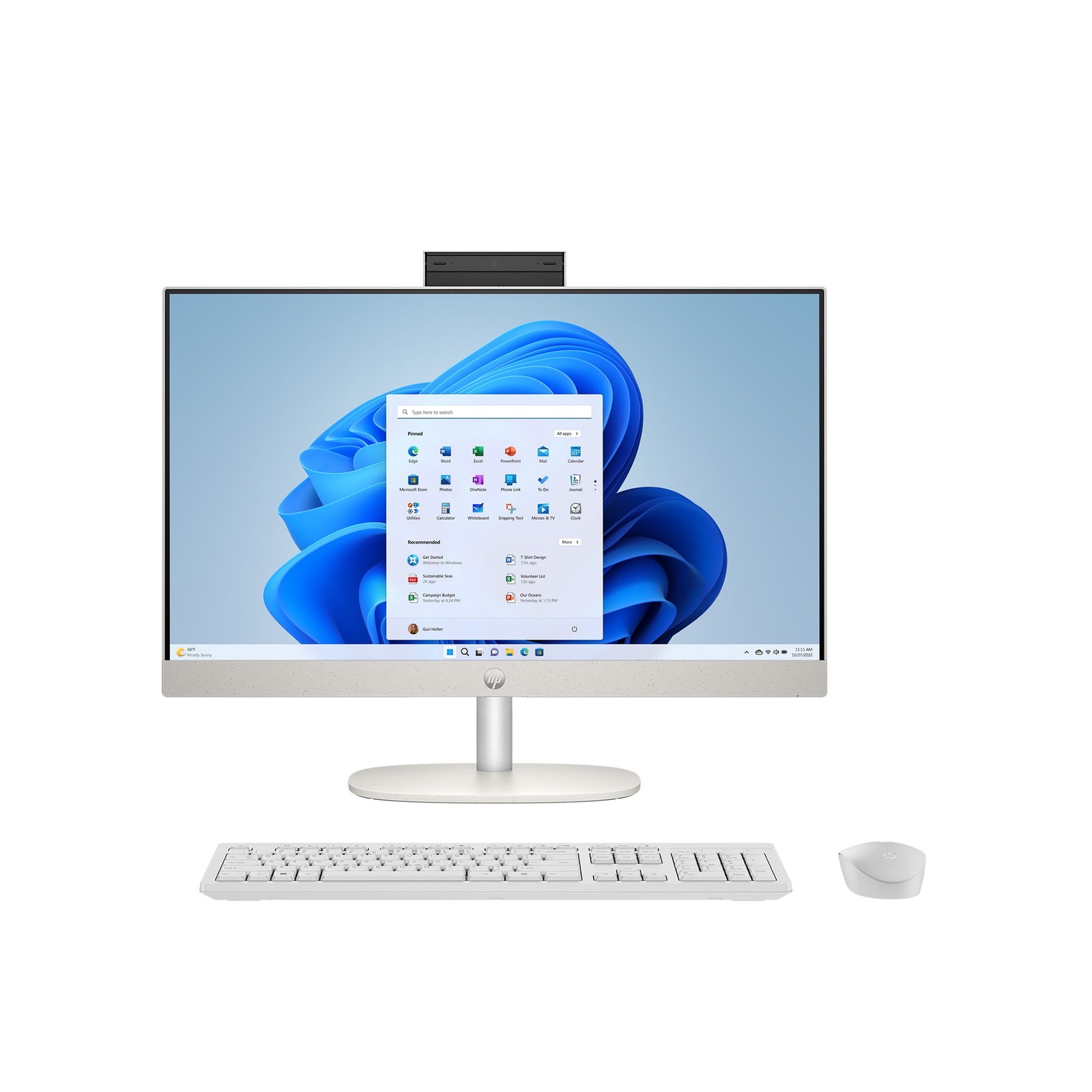 HP 24-cr0913w All-in-One 23.8″ FHD Touchscreen i3-N300 0.8GHz Intel UHD Graphics