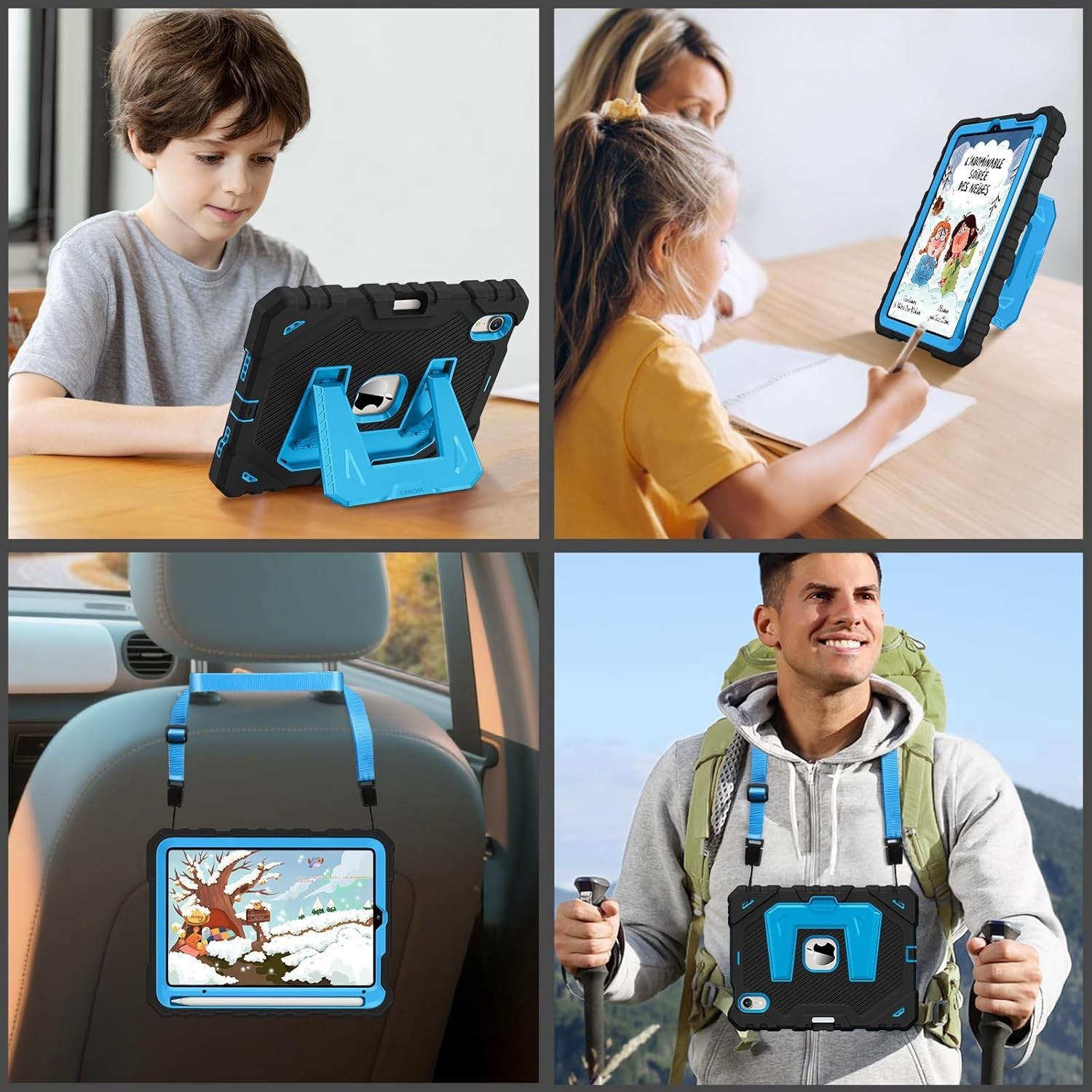 Case for iPad mini 7 (A17 Pro) Fully-Body Rugged Heavy Duty Shockproof Cover