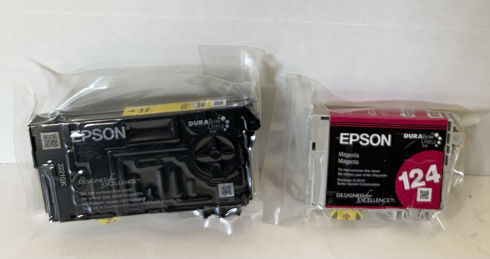 MIX of Epson 812 Yellow & Epson 124 Magenta Ink Cartridge Genuine,2Count,EXPIRED