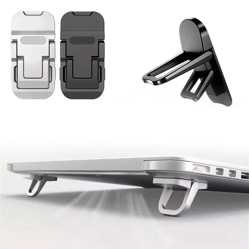 2PCS Foldable Laptop Stand Invisible Adhesive Adjustable Notebook Riser