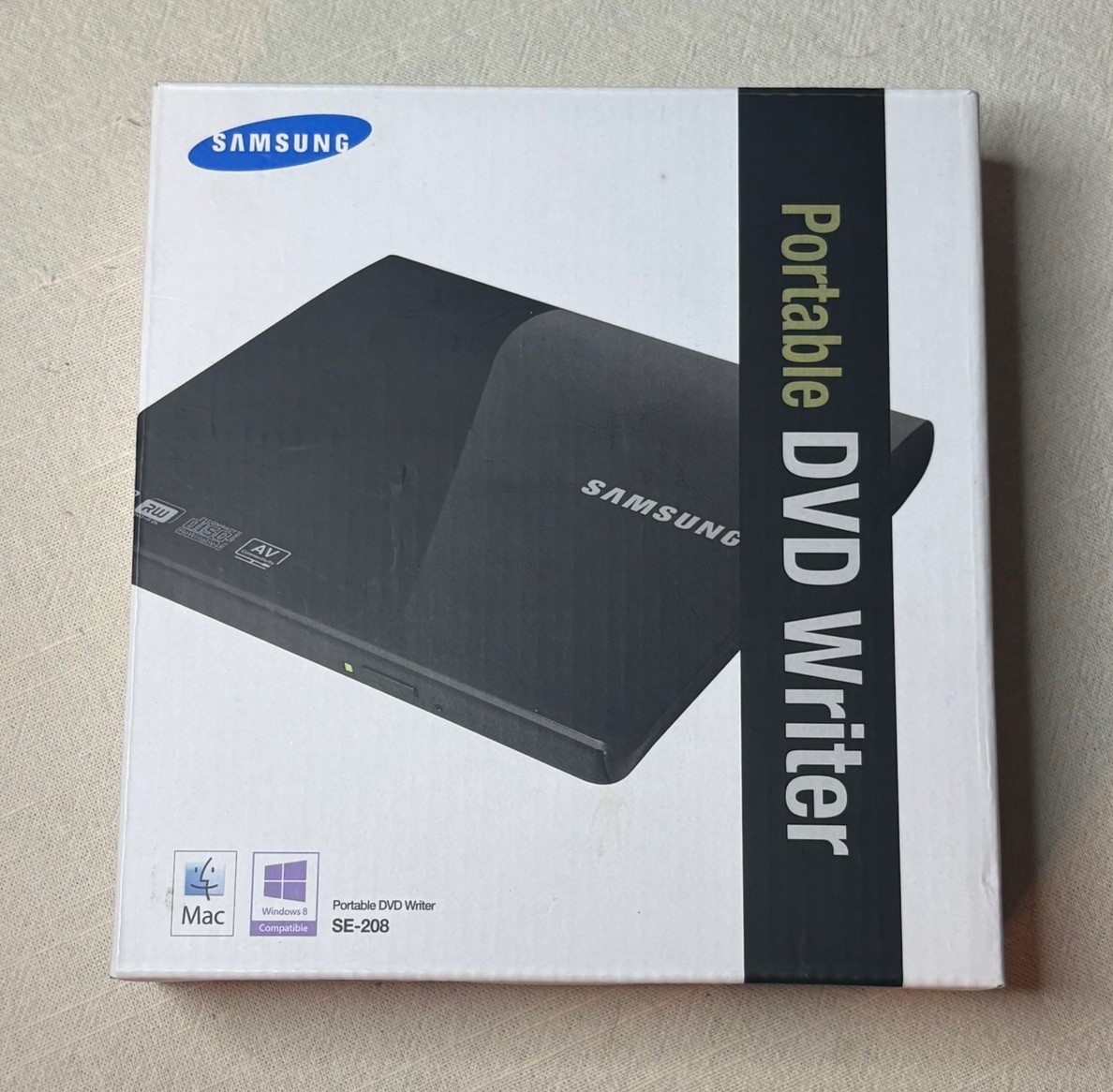 Samsung SE-208DB TSBS External Slim Portable DVD Writer SE-208 USB Cord
