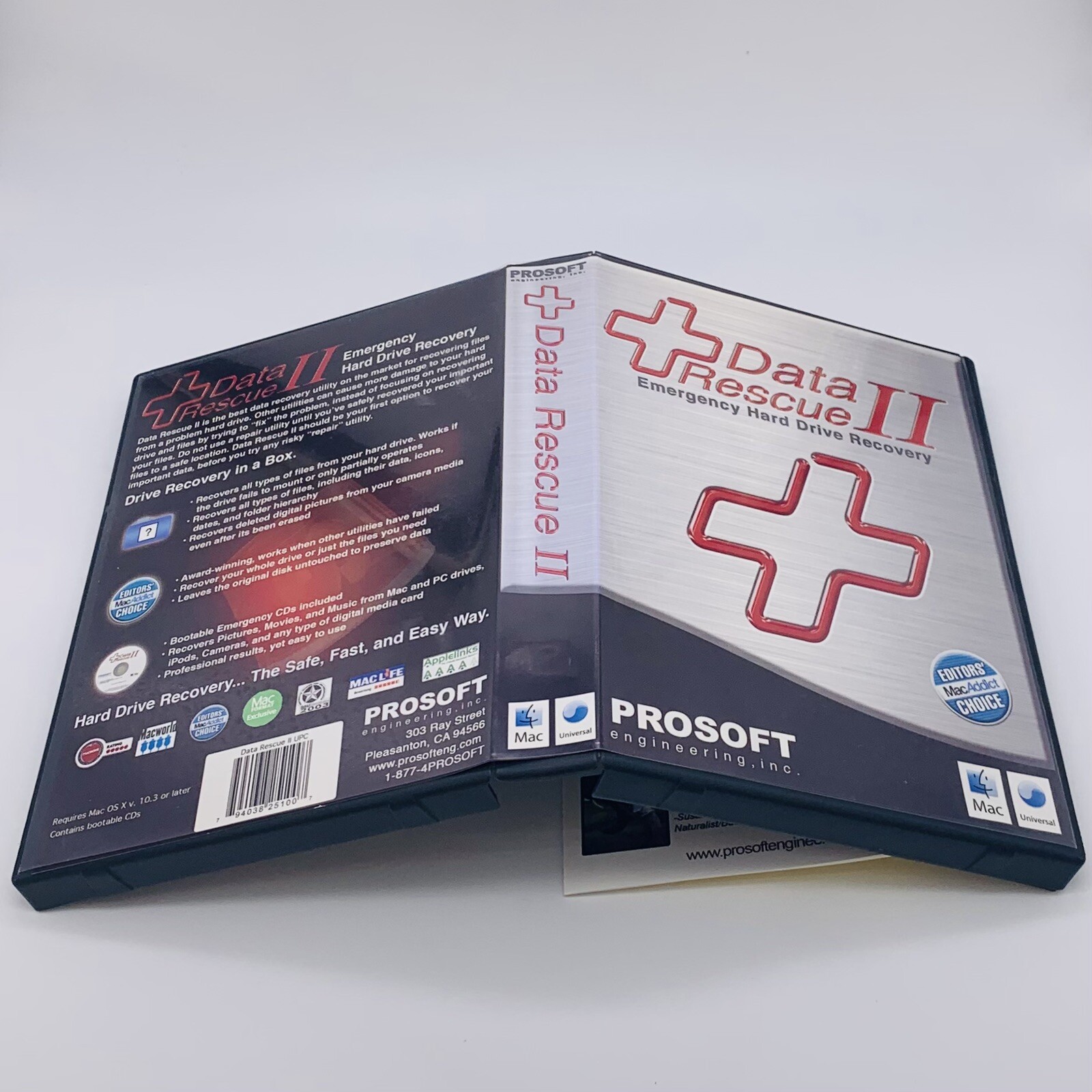 Data Rescue II 2 Emergency Hard Drive Recovery with Serial Number for Mac 2-Disc
