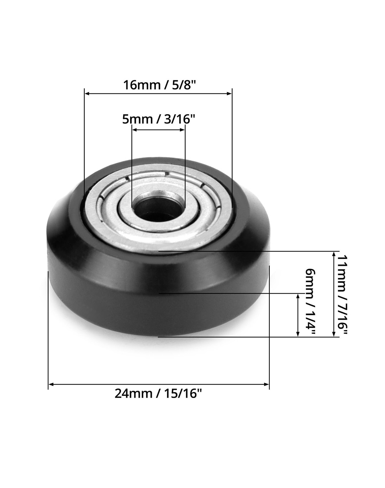 QWORK 3D Printer POM Roller, 20 Pcs High Speed Gantry Wheels, Bearing Wheel,…