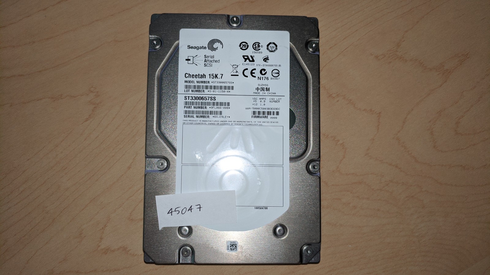 Seagate Cheetah ST3300657SS 300GB 15K RPM 16MB SAS 6Gb/s 3.5″ HDD