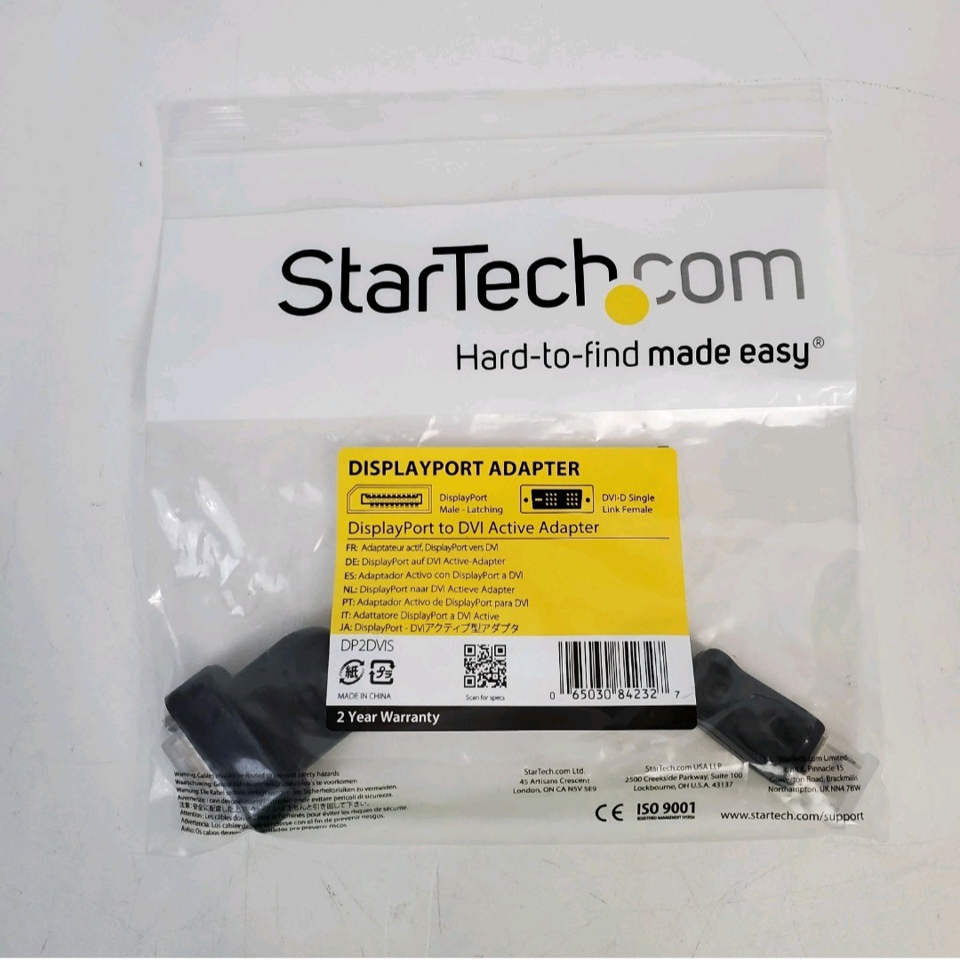 2 StarTech DP2DVIS DisplayPort to DVI Active Adapter New