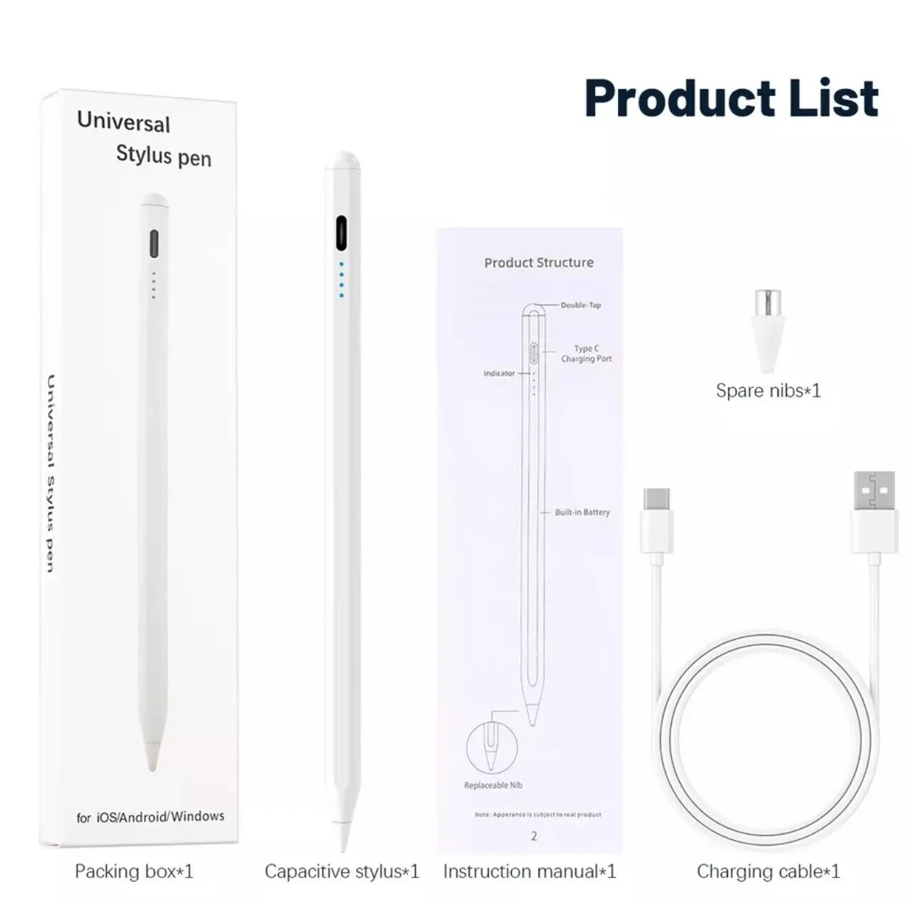 Universal Stylus Pen for Apple iPad/iPhone/Samsung /iOS&Android Phone & Tablets