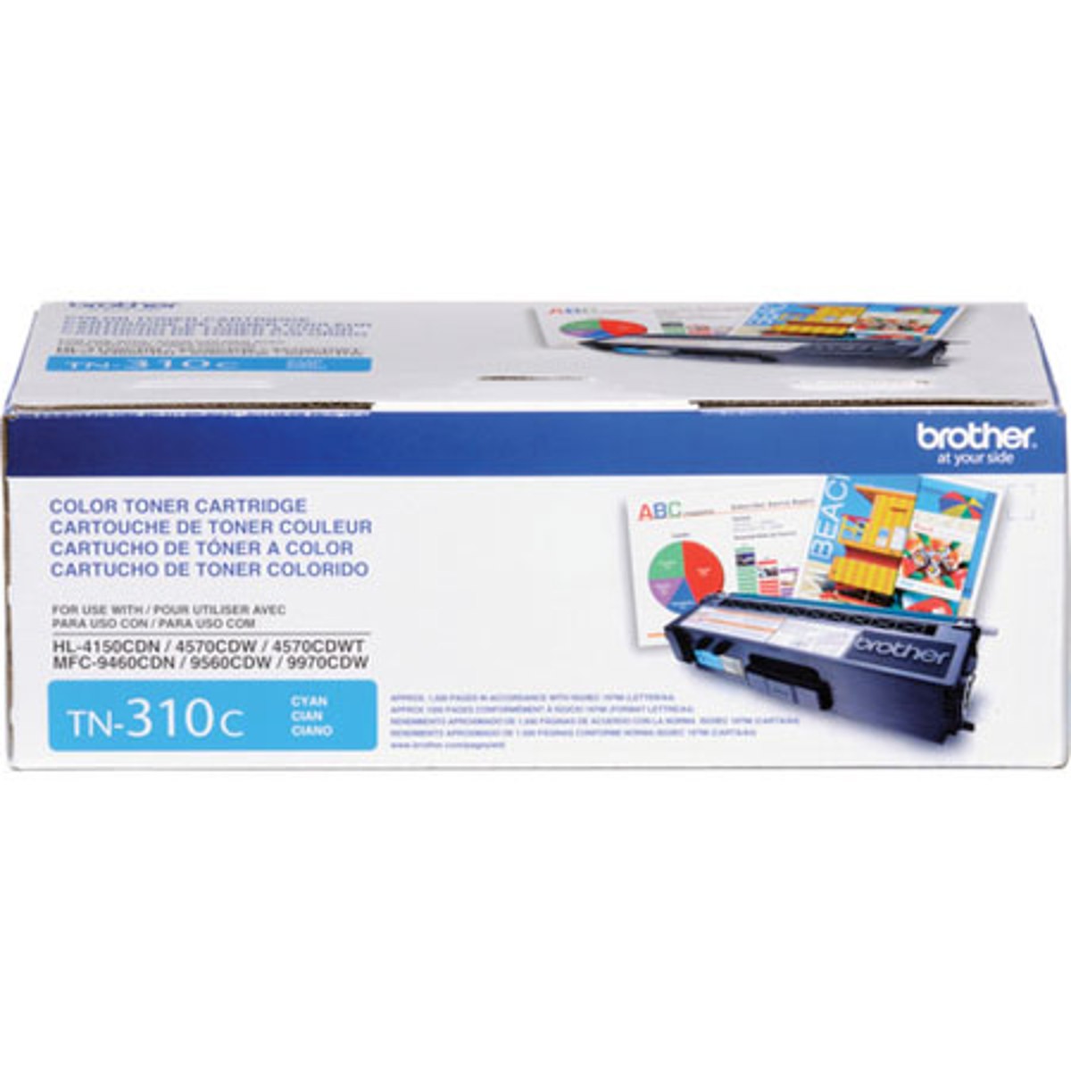 Brother Cyan Toner Cartridge, Yields 1500 Pages
