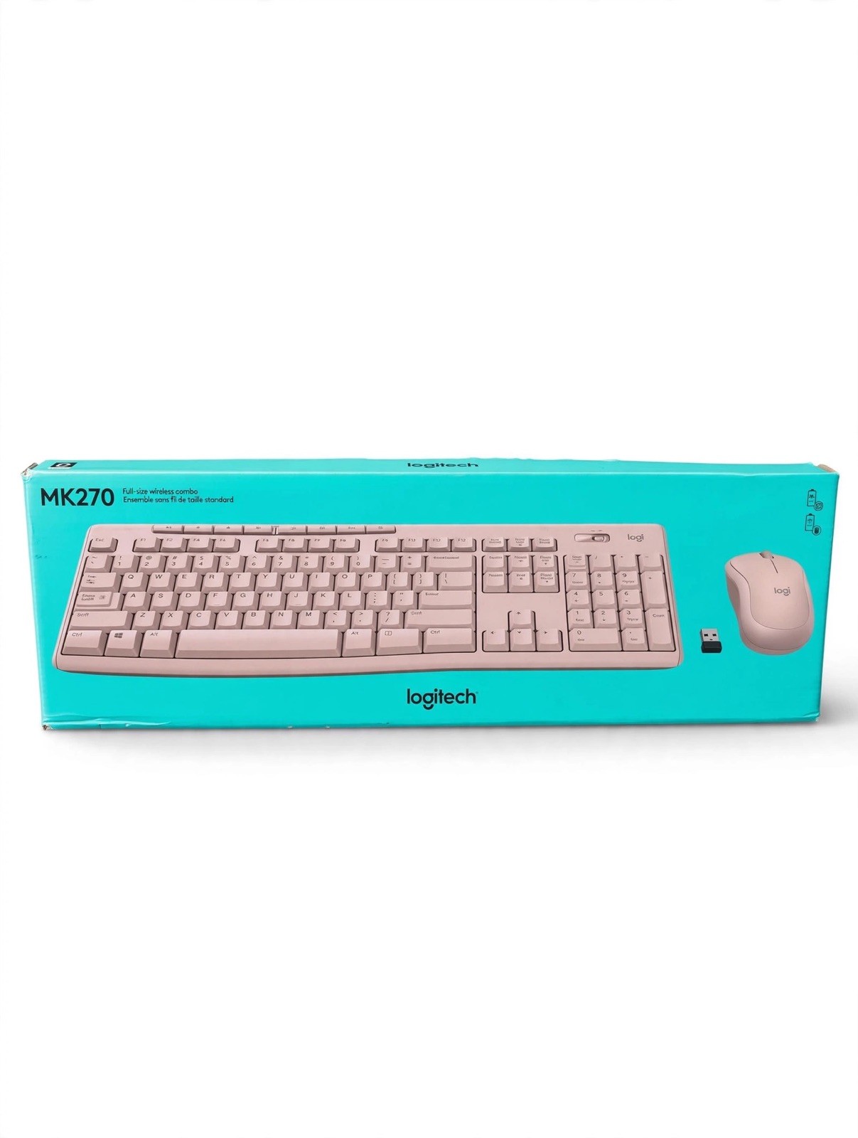 Logitech – MK270 – Wireless Keyboard and Mouse Combo – Pink