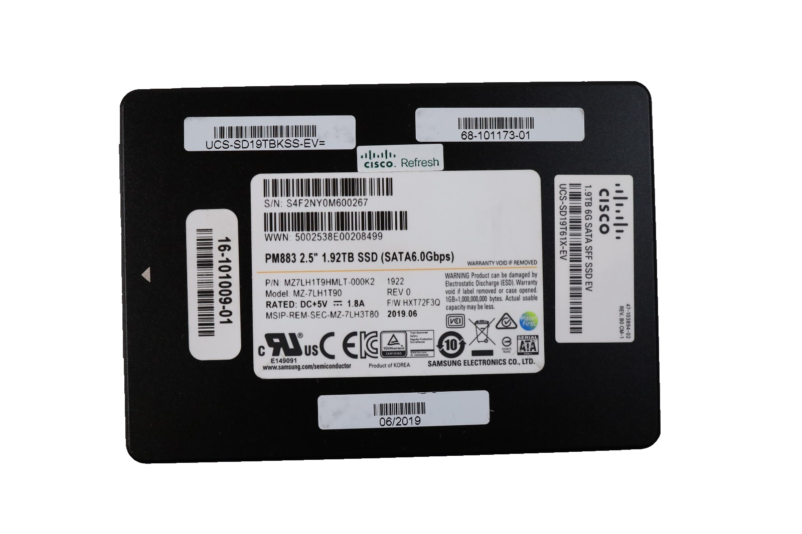 Samsung PM883 MZ-7LH1T90 1.92TB 2.5″ SATA 6Gb/s Solid State Drive