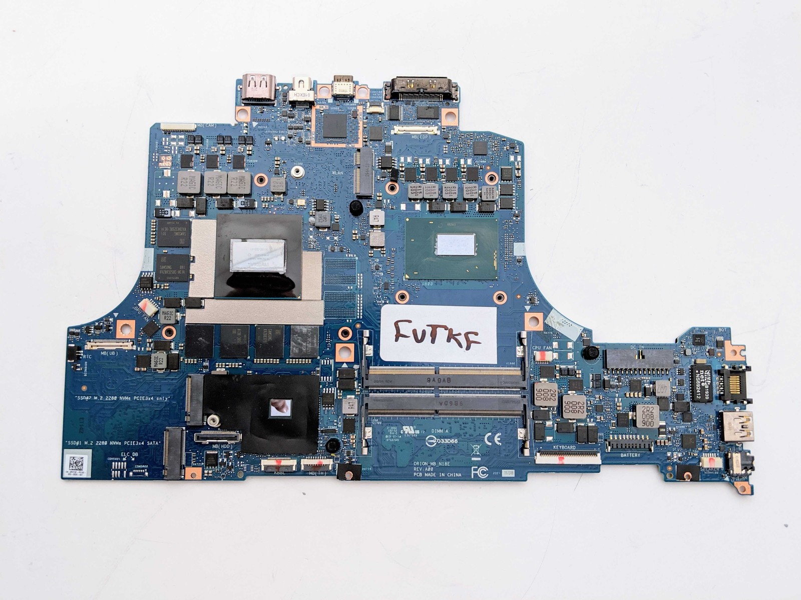 DELL ALIENWARE M15 M17 INTEL CORE I7-9750H GEFORCE GTX1660TI MOTHERBOARD FVTKF
