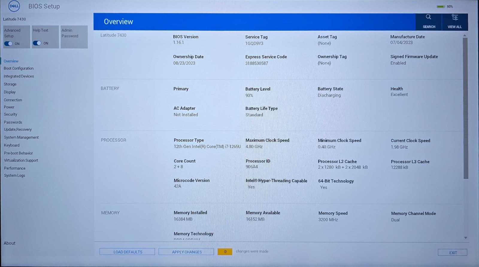Dell Latitude 7430 Core i7-1265U CPU 16GB RAM 512GB SSD Touch Windows 11 Pro
